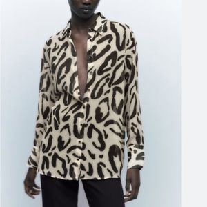 Zara animal print shirt brand new with tags